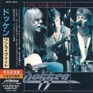 DOKKEN - One Live Night (Japan Edition Incl. OBI, VICP-5514) CD